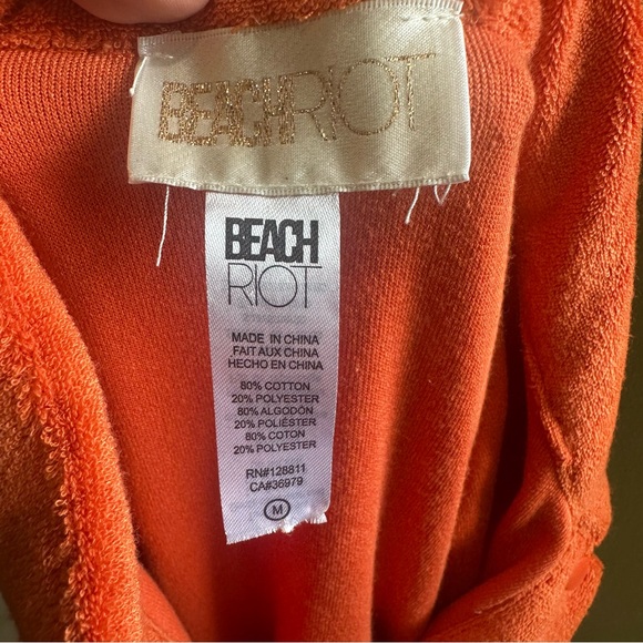 Beach Riot Orange Button-Up Romper - Picture 3 of 12